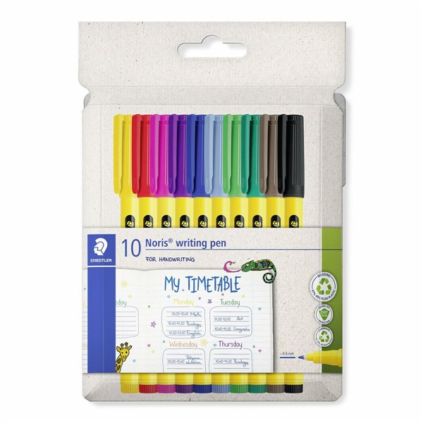 Felt-tip pens Staedtler Yellow Multicolour (10 Units)