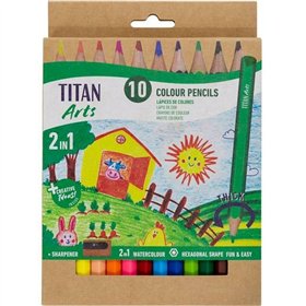 Colouring pencils Titan Arts Multicolour 10 Pieces
