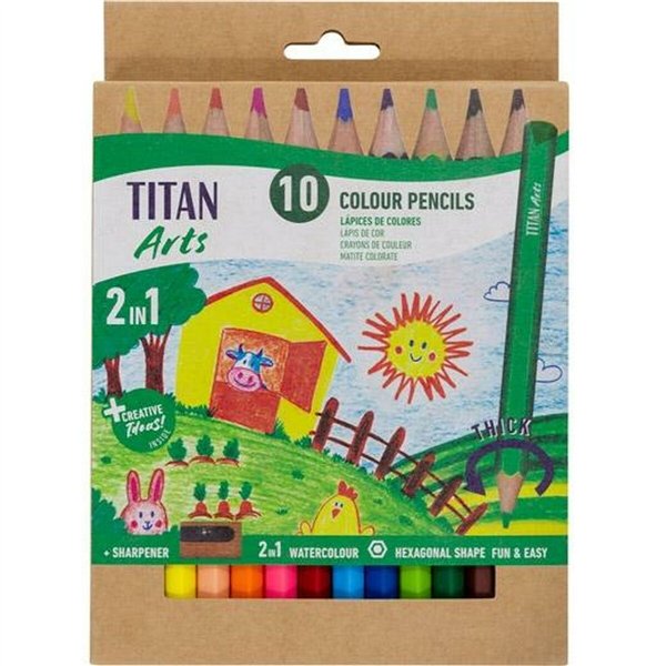 Colouring pencils Titan Arts Multicolour 10 Pieces
