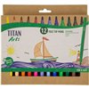 Set of Felt Tip Pens Titan Arts Multicolour 12 Pieces