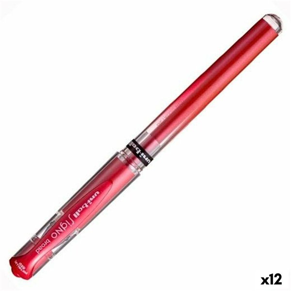 Gel pen Uni-Ball SIGNO BROAD Red 0,6 mm 1,0 mm (12 Units)