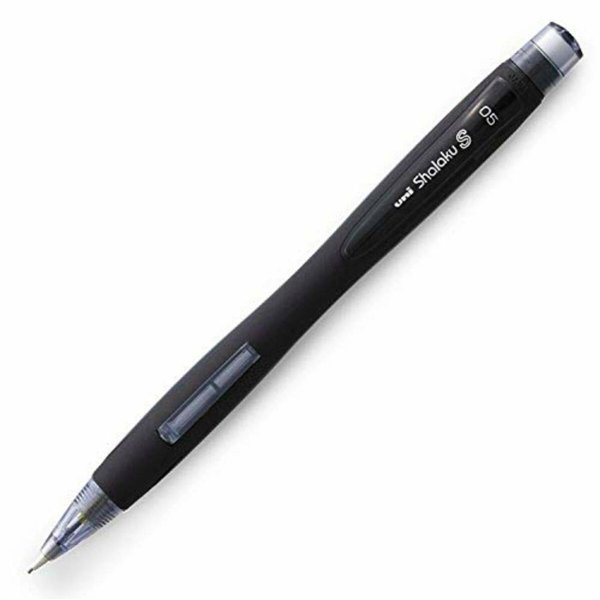 Pencil Lead Holder Uni-Ball SHALAKU S Black 0,5 mm (12 Units)