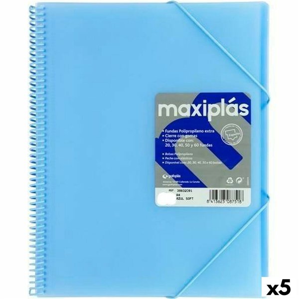 Organiser Folder Grafoplas MAXIPLÁS Blue A4 (5 Units)