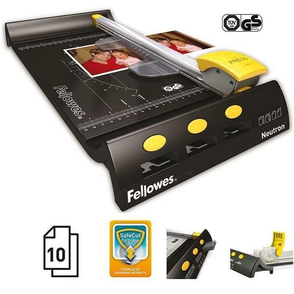 Rotary Trimmer Fellowes NEUTRON Black Silver A4 (4 Units)