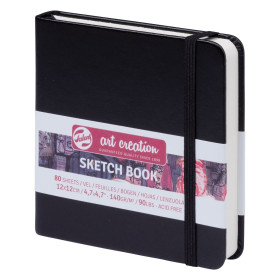 Sketchbook Talens Art Creation Sketch Book Black 80 Sheets 12 x 12 cm (5 Units)