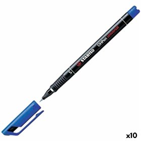 Felt-tip pens Stabilo OHPEN UNIVERSAL Blue (10 Units)