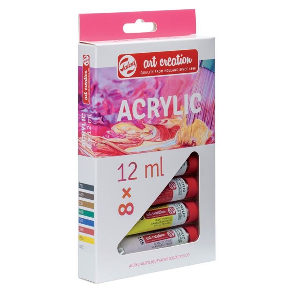 Acrylic Paint Set Talens Multicolour 12 ml 8 Pieces