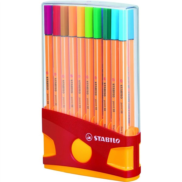 Set of Felt Tip Pens Stabilo POINT 88 Multicolour 20 Pieces (5 Units)