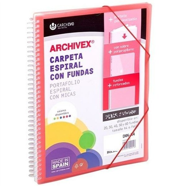 Organiser Folder Carchivo ARCHIVEX STAR Red A4