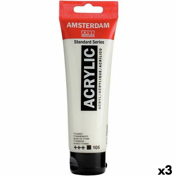 Acrylic paint Talens Amsterdam White 120 ml (3 Units)