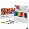 Set of Felt Tip Pens Carioca Prisma Multicolour 30 Pieces (6 Units)