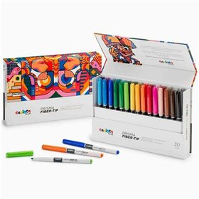 Set of Felt Tip Pens Carioca Prisma Multicolour 30 Pieces (6 Units)