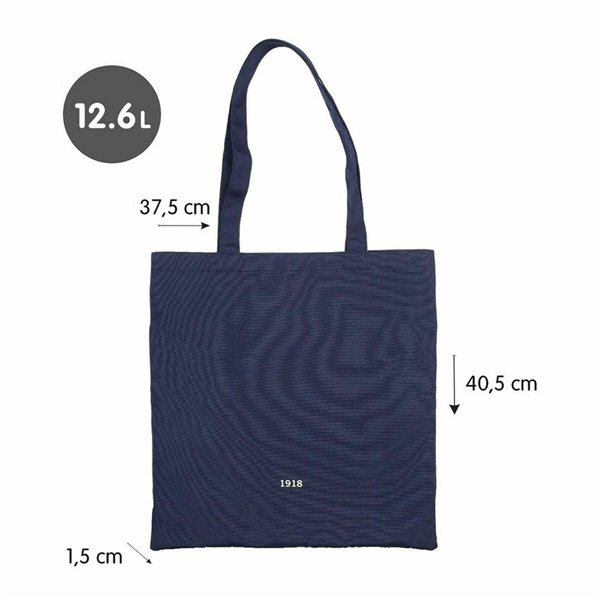 Fabric bag Milan 1918 Navy Blue 41 x 38 x 0,5 cm