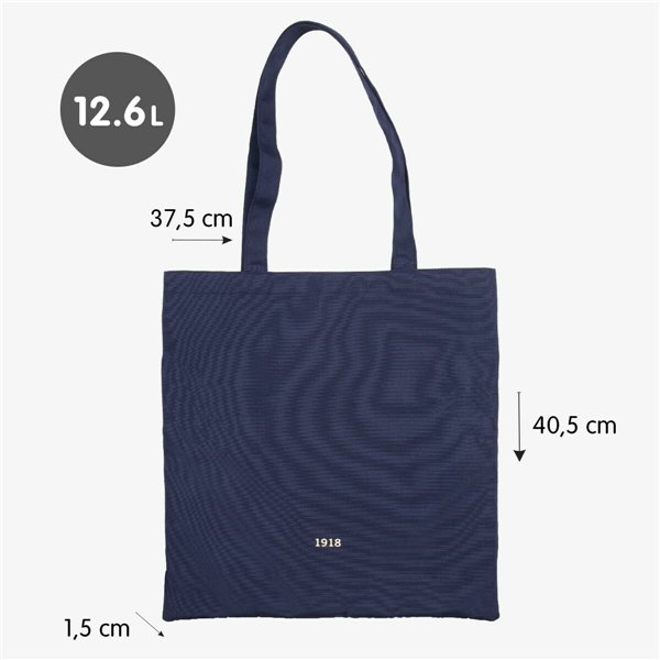 Fabric bag Milan 1918 Navy Blue 41 x 38 x 0,5 cm