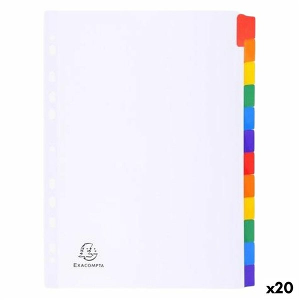 Seperators Exacompta White A4 (20 Units)