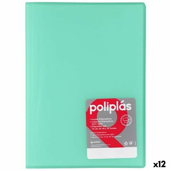Organiser Folder Grafoplas POLIPLÁS Green A4 (12 Units)