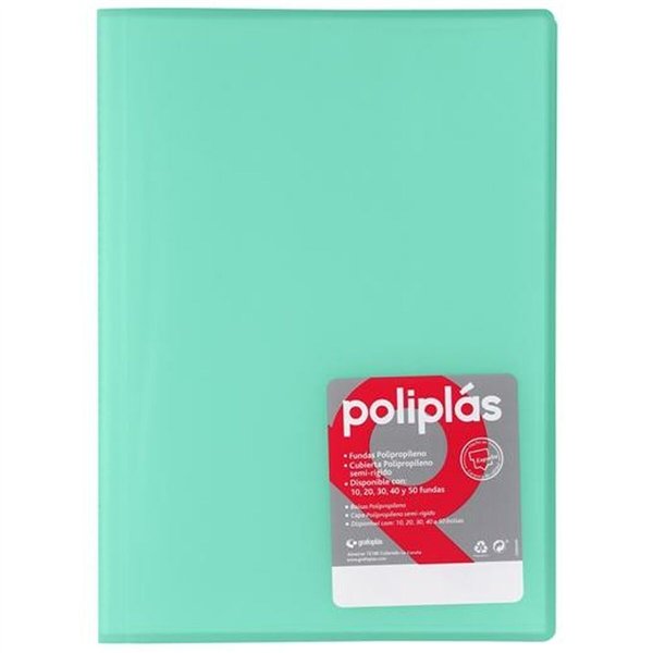 Organiser Folder Grafoplas POLIPLÁS Green A4 (12 Units)