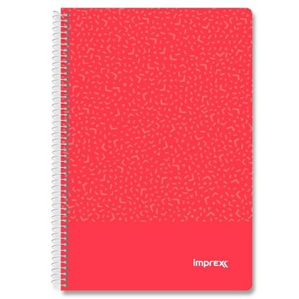 Notebook Imprex Red Din A4 80 Sheets (4 Units)