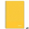 Notebook Imprex Yellow Din A4 80 Sheets (4 Units)