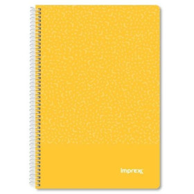 Notebook Imprex Yellow Din A4 80 Sheets (4 Units)