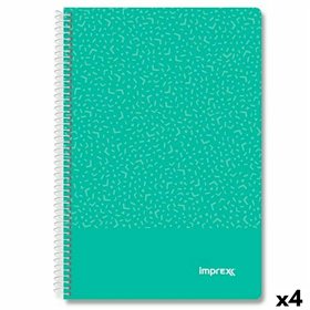 Notebook Imprex Green Din A4 80 Sheets (4 Units)