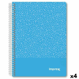 Notebook Imprex Blue A5 80 Sheets (4 Units)