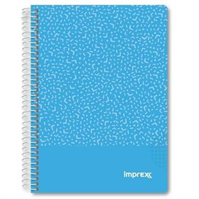 Notebook Imprex Blue A5 80 Sheets (4 Units)