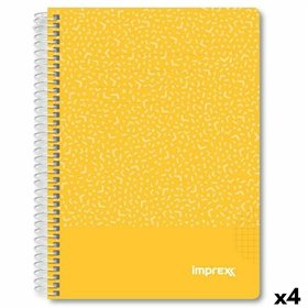 Notebook Imprex Yellow A5 80 Sheets (4 Units)