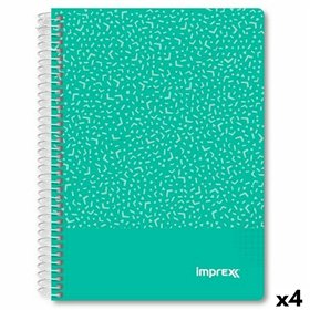 Notebook Imprex Green A5 80 Sheets (4 Units)