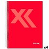 Notebook Imprex Red Din A4 80 Sheets (4 Units)