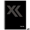 Notebook Imprex Black A5 80 Sheets (4 Units)