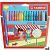 Set of Felt Tip Pens Stabilo POWER Multicolour 18 Pieces (6 Units)