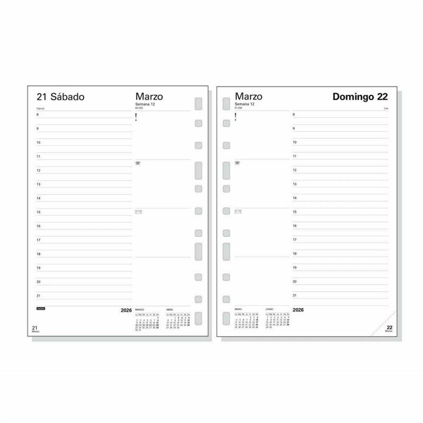 Diary Refill Finocam MULTIFIN 2026 15,5 x 21,5 cm