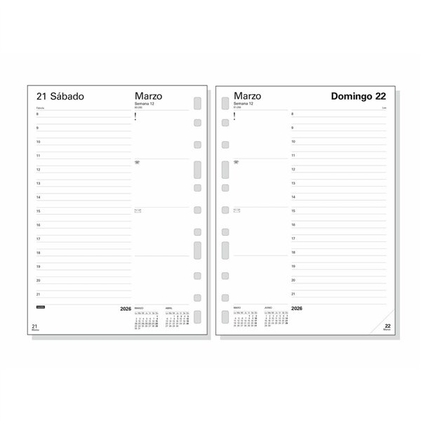 Diary Refill Finocam MULTIFIN 2026 15,5 x 21,5 cm