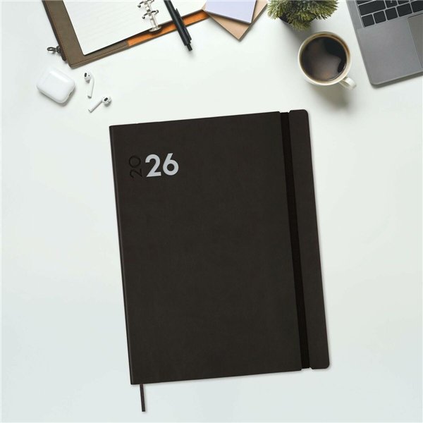 Diary Finocam Black 21 x 27 cm