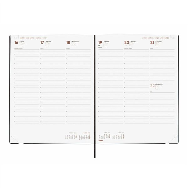 Diary Finocam Black 21 x 27 cm