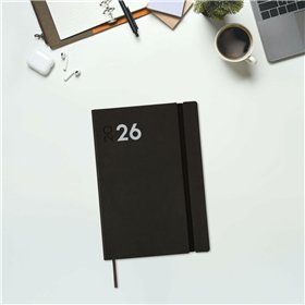 Diary Finocam Black A5 14 x 20,4 cm