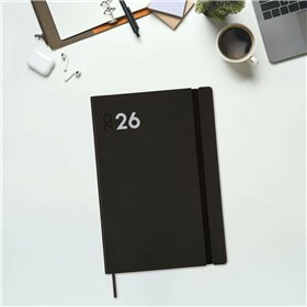 Diary Finocam Black 16,5 x 24 cm