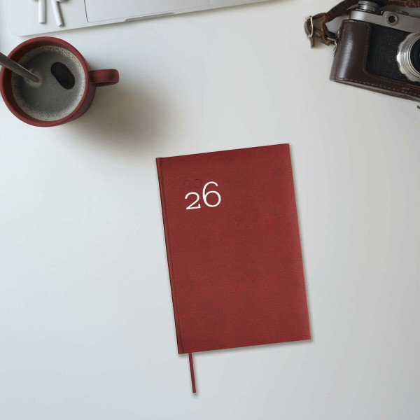 Diary Finocam DYNAMIC MILANO Burgundy A5 21 x 27 cm 2026