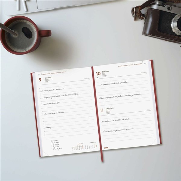 Diary Finocam DYNAMIC MILANO Burgundy A5 21 x 27 cm 2026