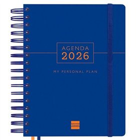 Diary Finocam TEMPUS Blue Quarto 15,5 x 21,7 cm 2026