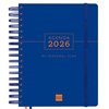 Diary Finocam TEMPUS Blue Quarto 15,5 x 21,7 cm 2026