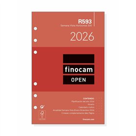 Diary Refill Finocam OPEN R599 2026 11,7 x 18,1 cm