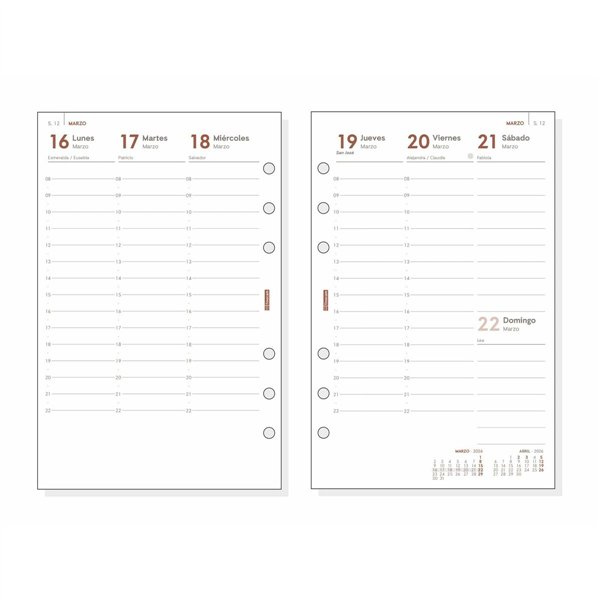 Diary Refill Finocam OPEN R599 2026 11,7 x 18,1 cm