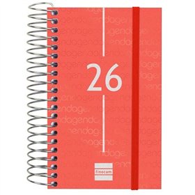 Diary Finocam YEAR Red Mini 7,9 x 12,7 cm 2026