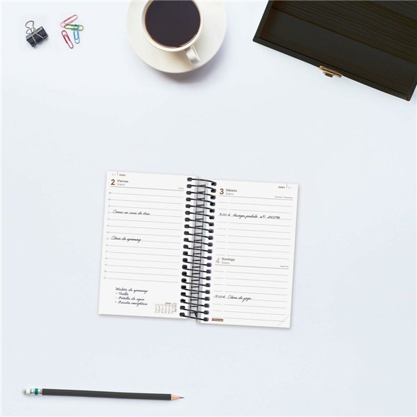 Diary Finocam YEAR Black Mini 7,9 x 12,7 cm 2026