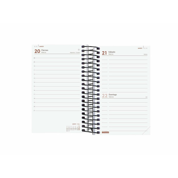 Diary Finocam YEAR Black Mini 7,9 x 12,7 cm 2026