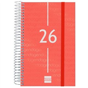 Diary Finocam YEAR Red 11,7 x 18,1 cm 2026