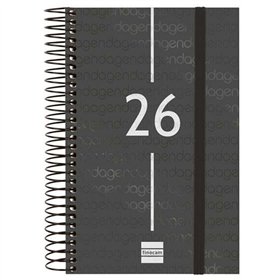 Diary Finocam YEAR Black 11,7 x 18,1 cm 2026