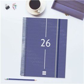 Diary Finocam YEAR Blue A4 21 x 29,7 cm 2026